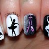 black and white ballerina nails