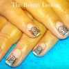 black lace elegant nails