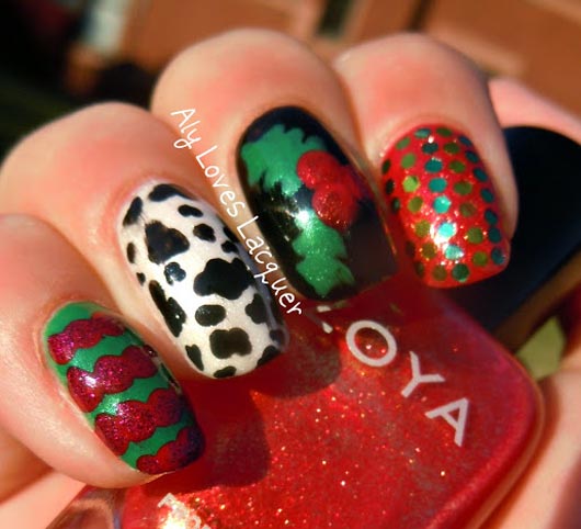 christmas colored nails