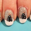 christmas tree snow glitter winter nails