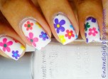 Nail art ceramic flowers nails