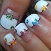 dotted french bows hearts decals lovely nails