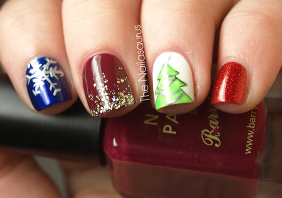 dreamy Christmas nails