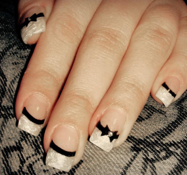fancy french nails