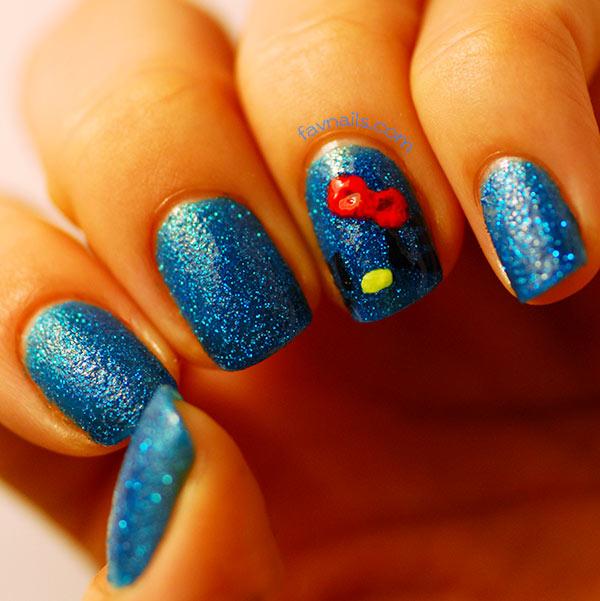 Hello Kitty Blue Pixie Dust Nails