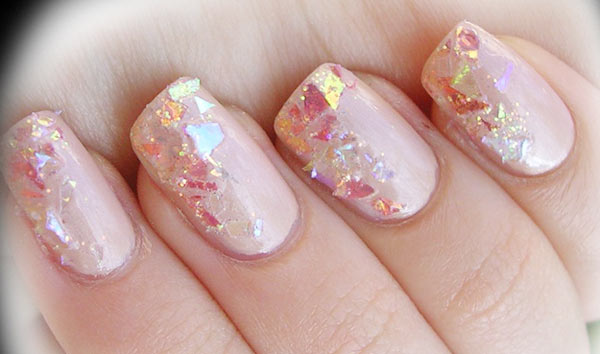 festive glitter party nails