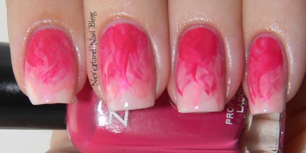 flames gradient pink nails