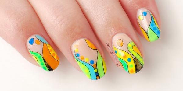 fresh colorful summer nails