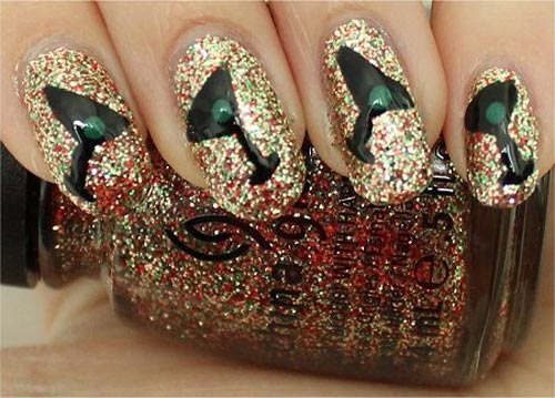 glitter new year s eve nails