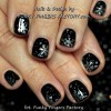 glitter silver snowflakes winter party nails