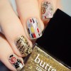 gold silver fall colors artdeco nails