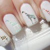 graphic decals on white nails