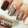 mocha butter needle marbled nails