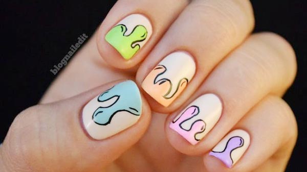 pastel dipped nails