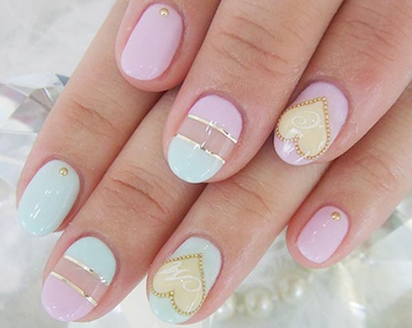 pastel easter art nails