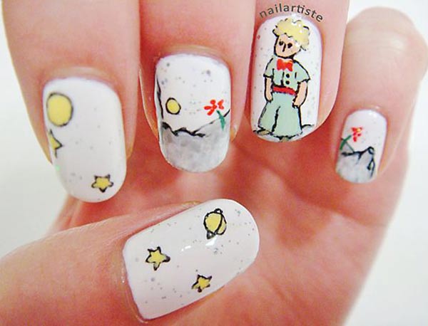 petit prince book inspired nails