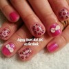 pink cheetah 3D bow girly nails