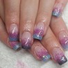 purple blue glitter gradient nails
