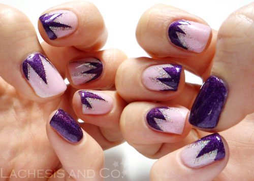 purple glitter geometry