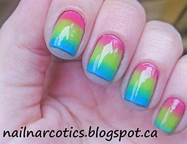 rainbow gradient nails