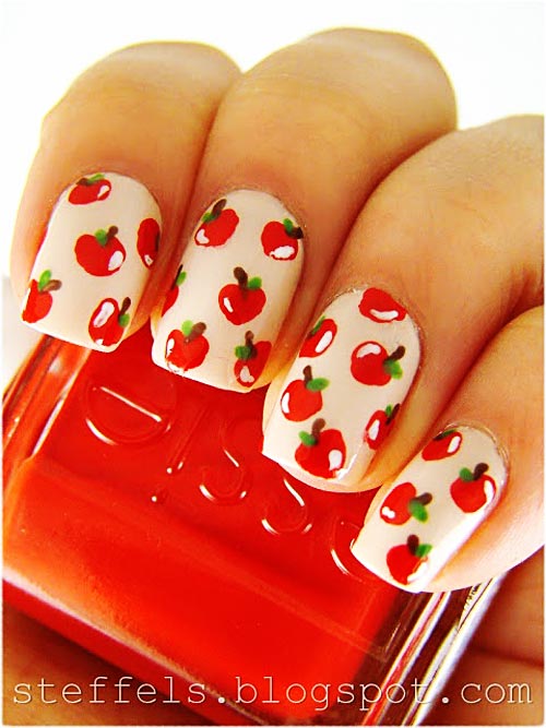 red apple nails