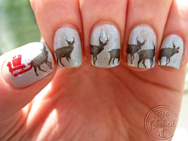 reindeer winter nails