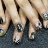 sequins black gold winter new year s eve nails
