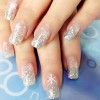 silver glitter snowflakes perfect winter nails