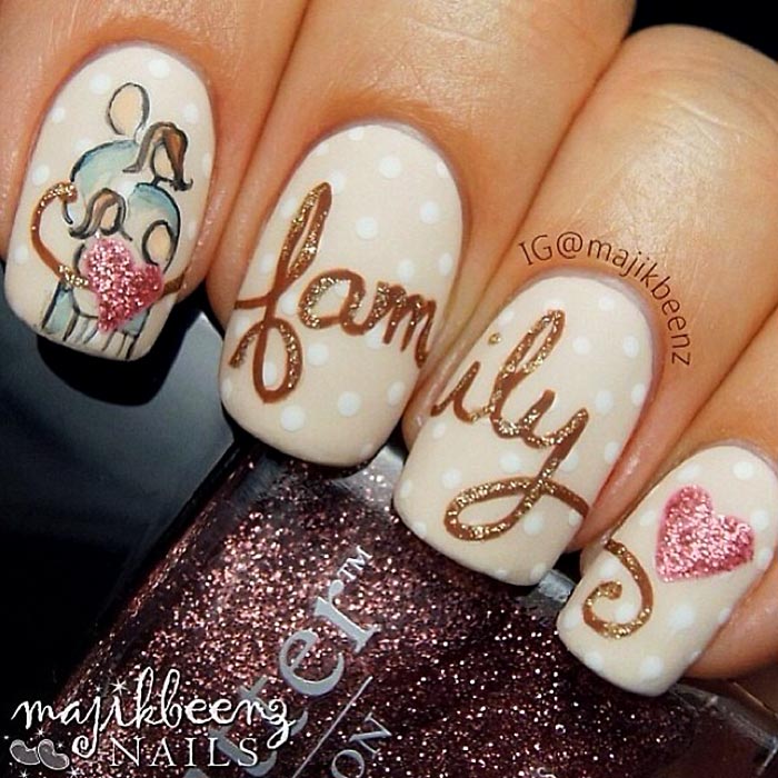 winter holidays special family nails